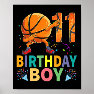 Póster Cumpleaños 11 Sketll Dabbing 11 años niños para