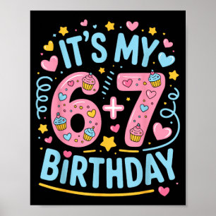 Póster Cumpleaños 13 13 años 67 Cumpleaños Divertido 6-7