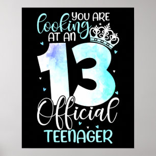 Póster Cumpleaños 13 Chicas Lindas Oficial Adolescente Na