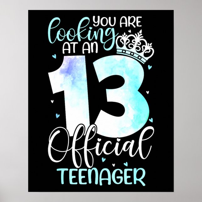 Póster Cumpleaños 13 Chicas Lindas Oficial Adolescente Na (Frente)