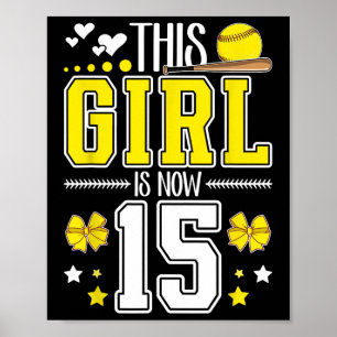 Póster Cumpleaños 15 Suave Niña 15 Años Suave Juga