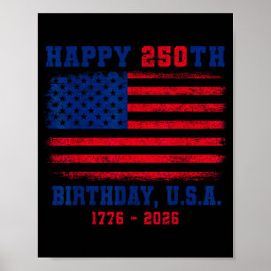 Póster Cumpleaños 250 de EE. UU. 1776 2026 para hombres m