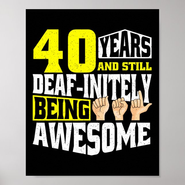 Póster Cumpleaños 40 Años De Ser Increíble (Frente)