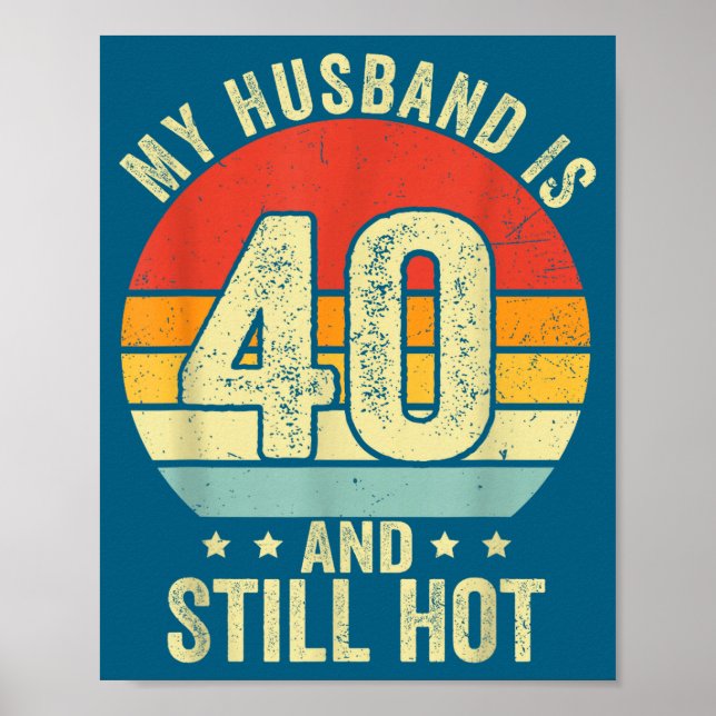 Póster Cumpleaños 40 de mi esposo (Frente)