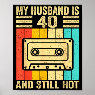 Póster Cumpleaños 40 de mi marido Cumpleaños marido 40