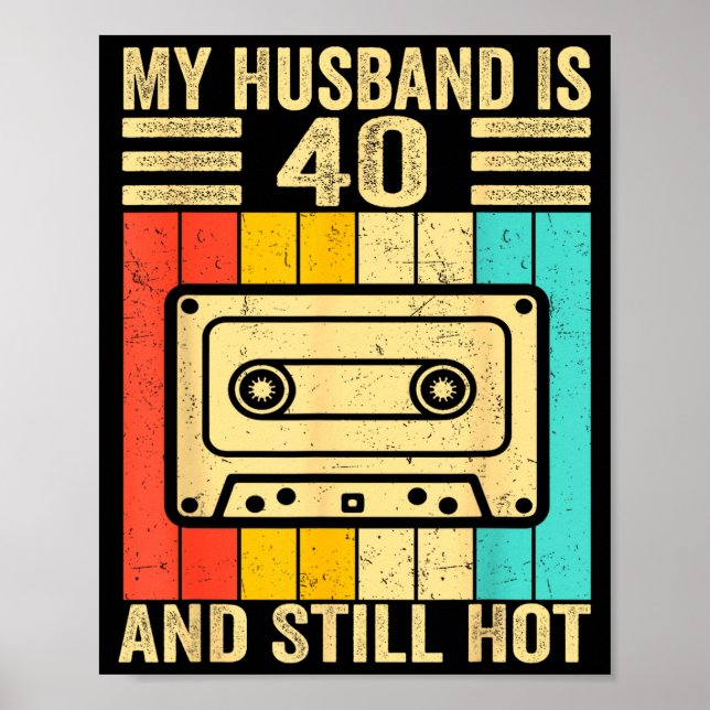 Póster Cumpleaños 40 de mi marido Cumpleaños marido 40 (Frente)