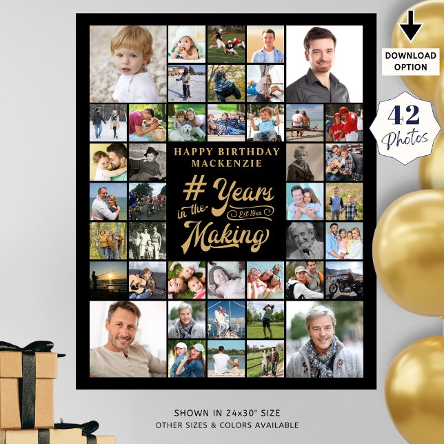 Póster Cumpleaños 42 AÑOS DE Collage de fotos EN LA REALI (Subido por el creador)