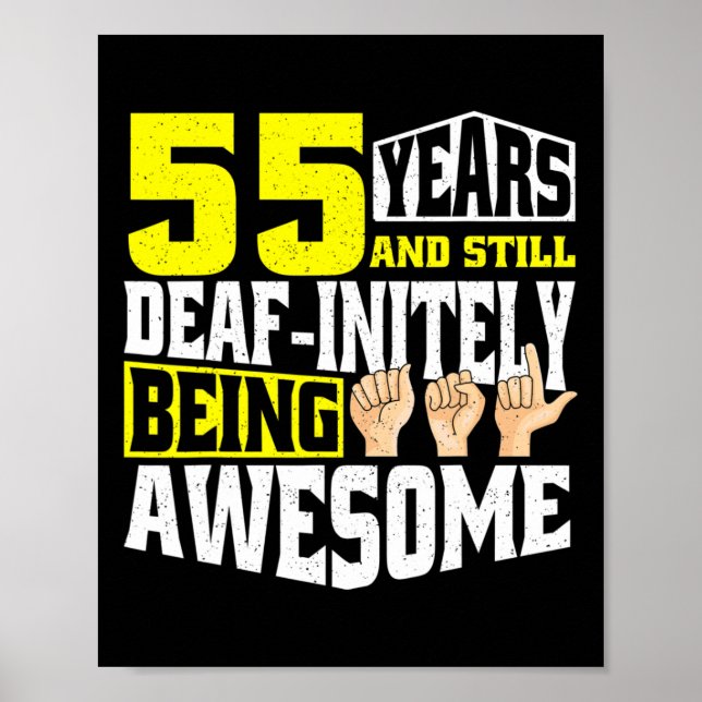 Póster Cumpleaños 55 Años De Ser Increíble (Frente)