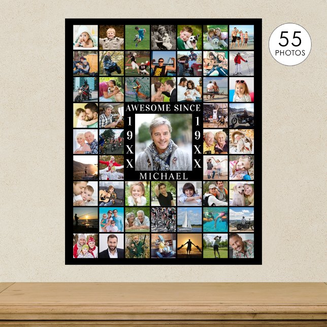 Póster Cumpleaños 55 Collage de Fotos INCREÍBLE DESDE (Subido por el creador)