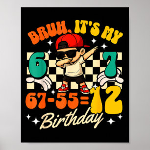 Póster Cumpleaños 67-5512 12 Cool Niño Partido de Dabbing