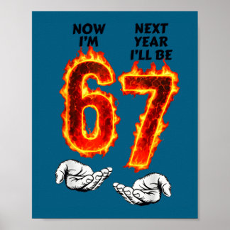 Póster cumpleaños 6 niños niñas 6 7 6 el próximo año será
