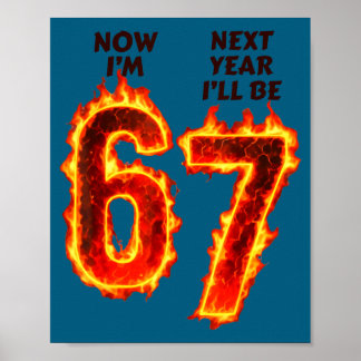 Póster cumpleaños 6 niños niñas 6 7 6 el próximo año seré