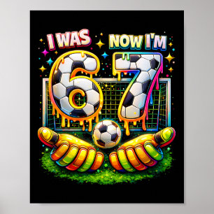 Póster Cumpleaños 7 Niño Era 6 Ahora Tengo 7 Años Niños 