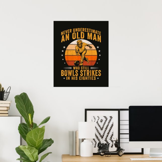 Póster Cumpleaños 80 de Abuelo Boliche (Oficina en casa)