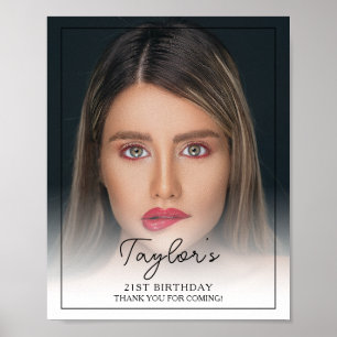 Póster Cumpleaños Bienvenida Foto y Texto Personalizados