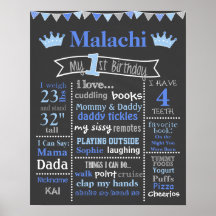 Cumpleaños Chalkboard - Prince