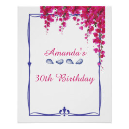 Póster Cumpleaños con ambiente griego