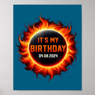 Póster Cumpleaños Cool Eclipse Solar