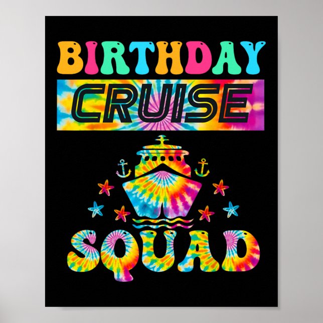 Póster Cumpleaños Cruise Squad Vacation Mating F (Frente)