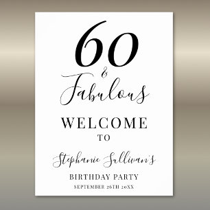 Póster Cumpleaños de 60 años Sixty and Fabulous