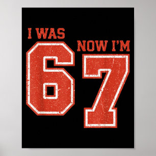 Póster Cumpleaños de 7 años Era 6 Ahora soy 7 Retro Seis