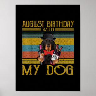 Póster Cumpleaños De Agosto Con Mi Perro Gordon Setter 20