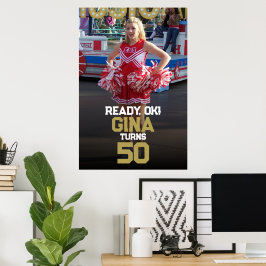 Póster Cumpleaños de animadoras de secundaria o universid