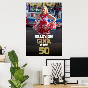 Póster Cumpleaños de animadoras de secundaria o universid
