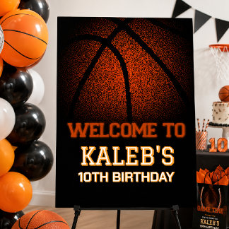 Póster Cumpleaños de Baloncesto Hora del Juego, Cumpleaño