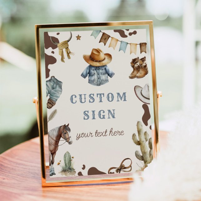 Póster Cumpleaños de Cowboy Rodeo Signo de Personalizado  (Subido por el creador)