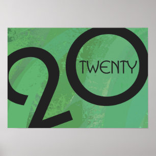Póster Cumpleaños de Década Verde