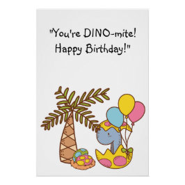 Póster Cumpleaños de DINO-mite