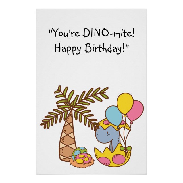 Póster Cumpleaños de DINO-mite (Anverso)