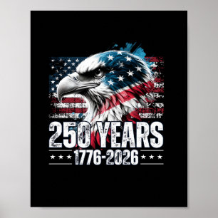 Póster Cumpleaños de Estados Unidos 250 Aniversario Manga
