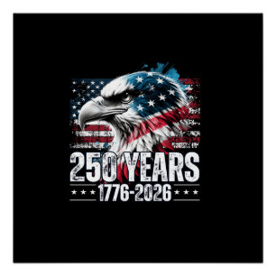 Póster Cumpleaños de Estados Unidos 250 Aniversario Manga