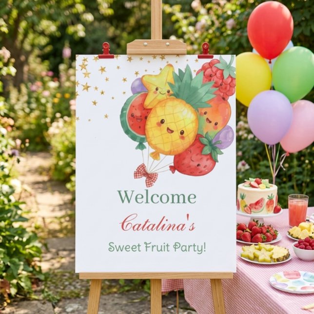 Póster Cumpleaños de Fruta Dulce | Fiesta Tropical para N (Subido por el creador)