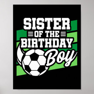 Póster Cumpleaños de fútbol - Cumpleaños hermana - Cumple