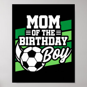 Póster Cumpleaños de fútbol - Cumpleaños mamá - Cumpleaño