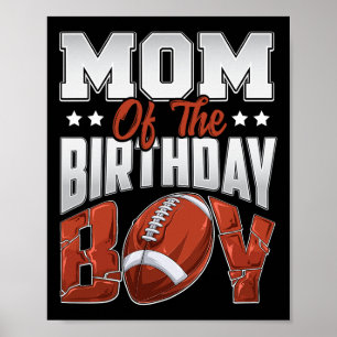 Póster Cumpleaños de fútbol del niño familia balón cumple