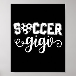 Póster Cumpleaños de Gigi Abuela Amante del Deporte Fútbo