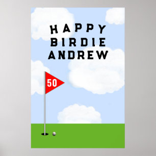 Póster Cumpleaños de Golf