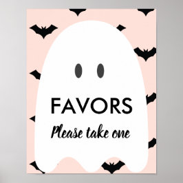 Póster Cumpleaños de Halloween Por favor tome un Rótulo F