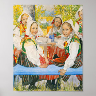 Póster Cumpleaños de Kersti por Carl Larsson