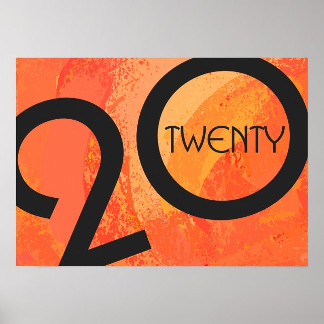 Póster Cumpleaños de la Década naranja (Frente)