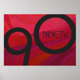 Póster Cumpleaños de la Década Roja 90