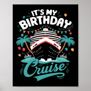 Póster Cumpleaños de la fiesta de cumpleaños de mi crucer