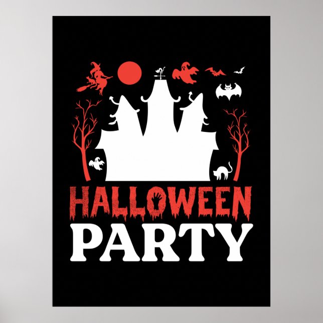Póster Cumpleaños de la Fiesta de Halloween (Frente)