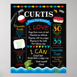 Póster Cumpleaños de la Pesca