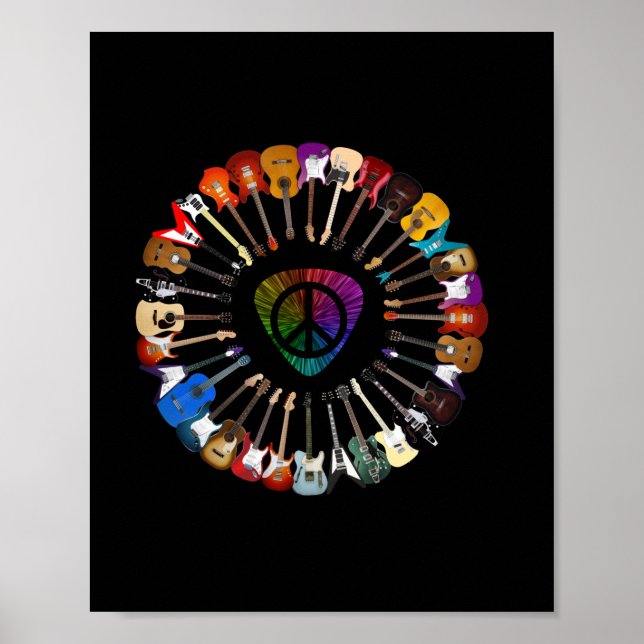 Póster Cumpleaños de la variedad guitarrista (Frente)