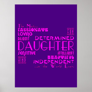 Póster Cumpleaños de las mejores y más grandes hijas : Cu